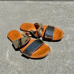 Gold Strappy Sandals